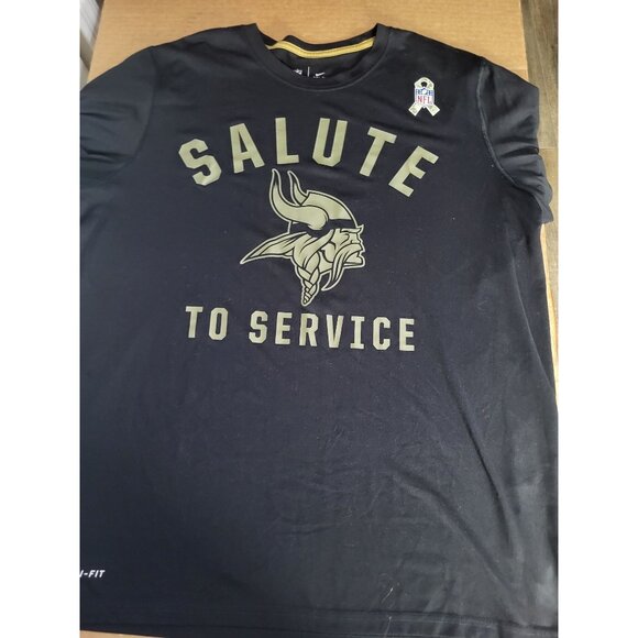 Nike Other - Nike Salute to Service Men's XL Minnesota Vikings Short Sleeve Shirt Black NFL